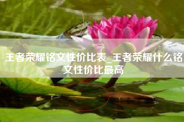 王者荣耀铭文性价比表_王者荣耀什么铭文性价比最高