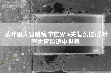 茶叶蛋大冒险镜中世界26关怎么过(茶叶蛋大冒险镜中世界)