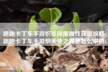跑跑卡丁车手游炽炎凤凰属性获取攻略(跑跑卡丁车手游炽天使之翼是怎么来的)