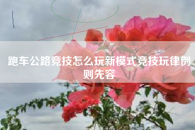 跑车公路竞技怎么玩新模式竞技玩律例则先容