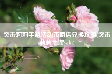 突击莉莉手游活动币商店兑换攻略(突击莉莉手游wiki)