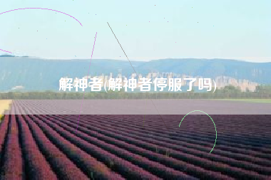解神者(解神者停服了吗)