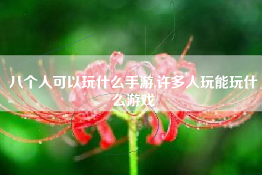 八个人可以玩什么手游,许多人玩能玩什么游戏