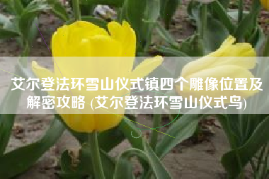 艾尔登法环雪山仪式镇四个雕像位置及解密攻略 (艾尔登法环雪山仪式鸟)