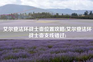 艾尔登法环战士壶位置攻略(艾尔登法环战士壶支线错过)