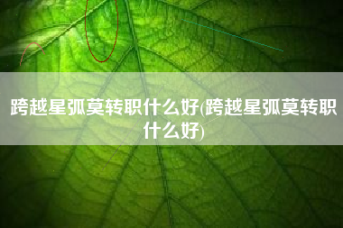 跨越星弧莫转职什么好(跨越星弧莫转职什么好)