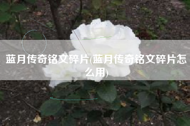 蓝月传奇铭文碎片(蓝月传奇铭文碎片怎么用)