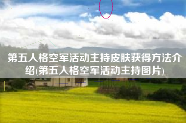 第五人格空军活动主持皮肤获得方法介绍(第五人格空军活动主持图片)