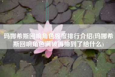玛娜希斯回响角色强度排行介绍(玛娜希斯回响角色满破再抽到了给什么)