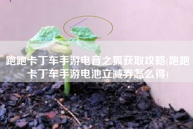 跑跑卡丁车手游电音之狐获取攻略(跑跑卡丁车手游电池立减券怎么得)