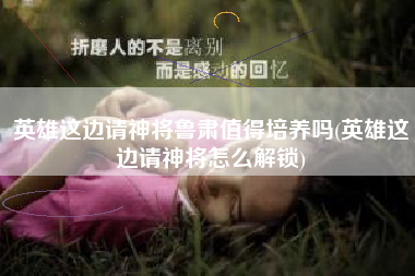 英雄这边请神将鲁肃值得培养吗(英雄这边请神将怎么解锁)