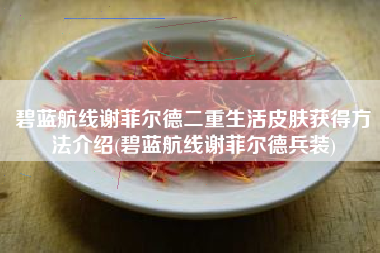 碧蓝航线谢菲尔德二重生活皮肤获得方法介绍(碧蓝航线谢菲尔德兵装)