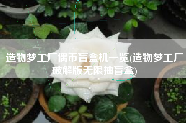 造物梦工厂偶币盲盒机一览(造物梦工厂破解版无限抽盲盒)
