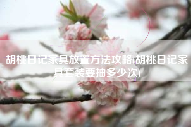 胡桃日记家具放置方法攻略(胡桃日记家具套装要抽多少次)