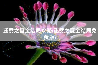 迷雾之夏全结局攻略(迷雾之夏全结局免费版)
