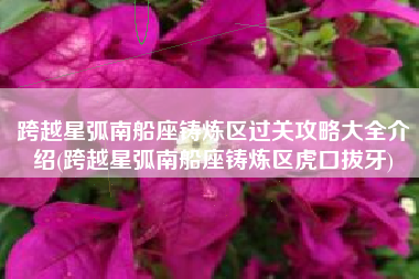 跨越星弧南船座铸炼区过关攻略大全介绍(跨越星弧南船座铸炼区虎口拔牙)