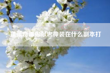 蓬莱奇谭张献忠神装在什么副本打
