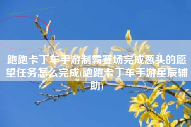 跑跑卡丁车手游制霸赛场完成葱头的愿望任务怎么完成(跑跑卡丁车手游星辰辅助)