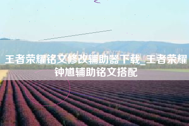 王者荣耀铭文修改辅助器下载_王者荣耀钟馗辅助铭文搭配