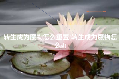 转生成为魔物怎么重置(转生成为魔物怎么sl)
