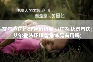 艾尔登法环理智角饰品+1护符获得方法(艾尔登法环理智角饰品有用吗)