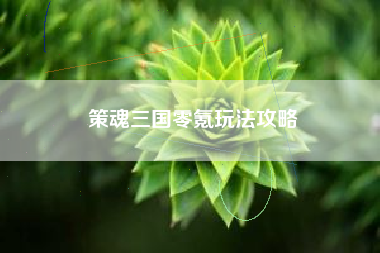 策魂三国零氪玩法攻略