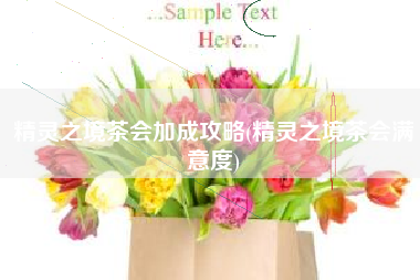 精灵之境茶会加成攻略(精灵之境茶会满意度)