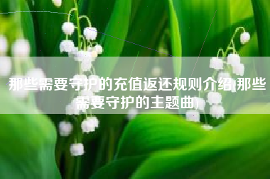 那些需要守护的充值返还规则介绍(那些需要守护的主题曲)