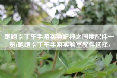 跑跑卡丁车手游实验炉神之国度配件一览(跑跑卡丁车手游实验室配件选择)