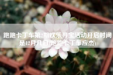 跑跑卡丁车第2期欢乐寻宝活动开启时间是12月几日(跑跑卡丁车应杰)