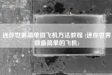 迷你世界简单做飞机方法教程 (迷你世界做最简单的飞机)