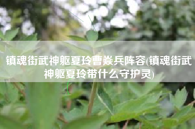 镇魂街武神躯夏玲曹焱兵阵容(镇魂街武神躯夏玲带什么守护灵)