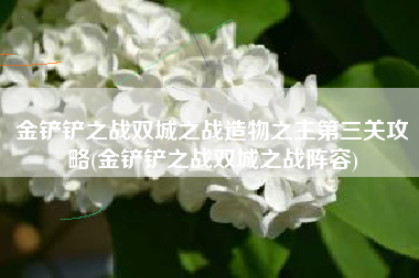 金铲铲之战双城之战造物之主第三关攻略(金铲铲之战双城之战阵容)