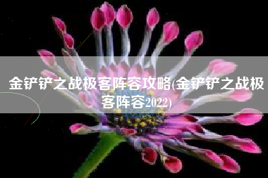 金铲铲之战极客阵容攻略(金铲铲之战极客阵容2022)
