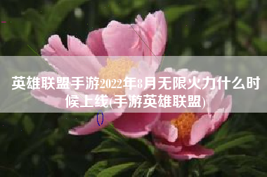 英雄联盟手游2022年8月无限火力什么时候上线(手游英雄联盟)