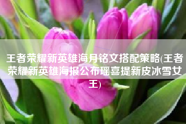 王者荣耀新英雄海月铭文搭配策略(王者荣耀新英雄海报公布瑶喜提新皮冰雪女王)