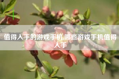 值得入手的游戏手机,哪些游戏手机值得入手