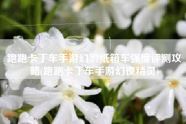 跑跑卡丁车手游幻影纸箱车强度评测攻略(跑跑卡丁车手游幻夜精灵)
