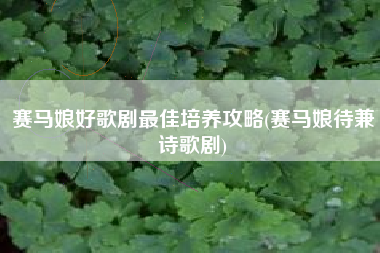 赛马娘好歌剧最佳培养攻略(赛马娘待兼诗歌剧)