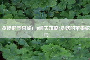 贪吃的苹果蛇1-10通关攻略(贪吃的苹果蛇17)