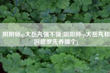 阴阳师sp大岳丸强不强(阴阳师sp大岳丸和阿修罗先养哪个)