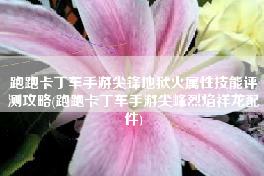跑跑卡丁车手游尖锋地狱火属性技能评测攻略(跑跑卡丁车手游尖峰烈焰祥龙配件)