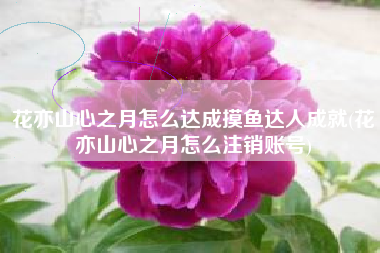 花亦山心之月怎么达成摸鱼达人成就(花亦山心之月怎么注销账号)