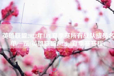 英雄联盟2022年LPL夏季赛所有战队成员名单一览(英雄联盟2022lpl夏季赛赛程)