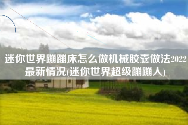 迷你世界蹦蹦床怎么做机械胶囊做法2022最新情况(迷你世界超级蹦蹦人)