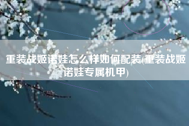 重装战姬诺娃怎么样如何配装(重装战姬诺娃专属机甲)