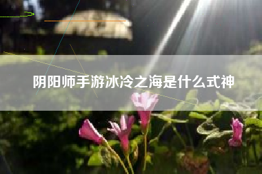 阴阳师手游冰冷之海是什么式神