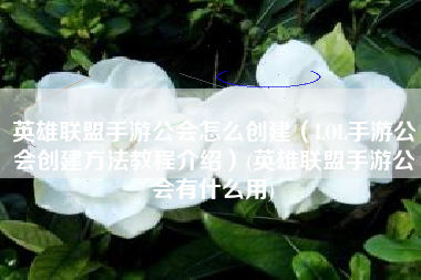 英雄联盟手游公会怎么创建（LOL手游公会创建方法教程介绍）(英雄联盟手游公会有什么用)