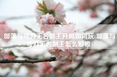部落与弯刀无名剑主开局如何玩(部落与弯刀无名剑主怎么解锁)