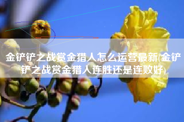 金铲铲之战赏金猎人怎么运营最新(金铲铲之战赏金猎人连胜还是连败好)